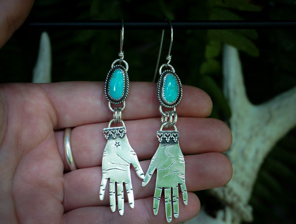 These Hands Turquoise Earrings #1
