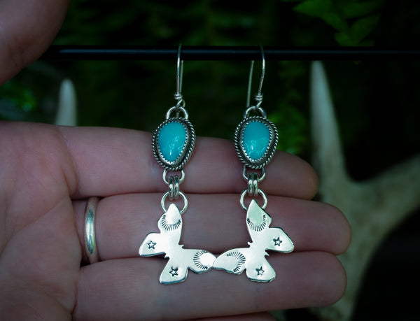 Transformation Turquoise Butterfly Earrings 2