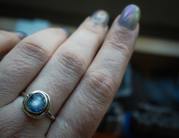 Pebble Stone Stacker Moonstone Size 7 1/2