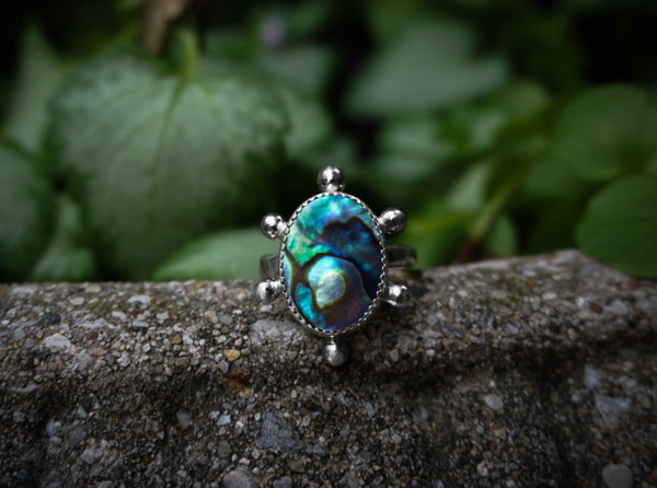 Tidepool Abalone Ring Size 8