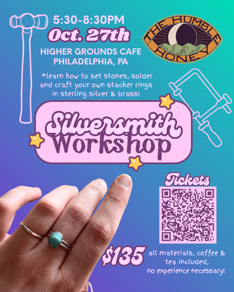 Sip & Solder|Beginner Silversmithing Workshop Oct. 27th Philly