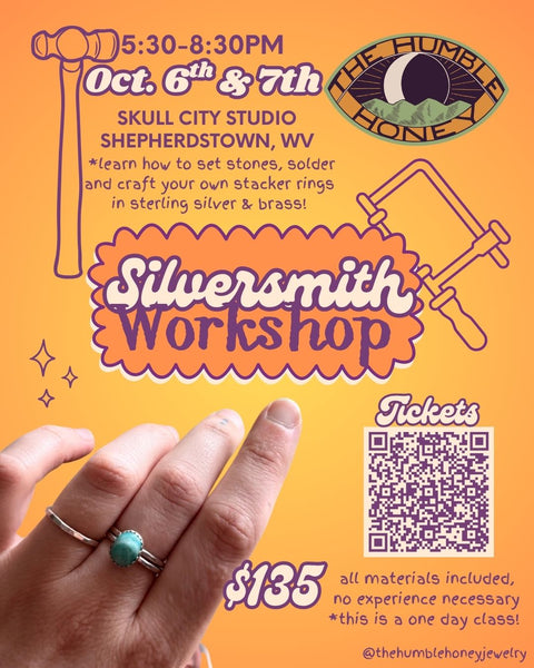 Silver & Solder|Beginner Silversmithing Workshop Oct. 6th & 7th Shepherdstown