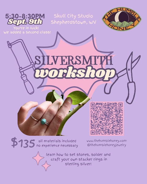 Silver & Solder|Beginner Silversmithing Workshop Sept. 9th