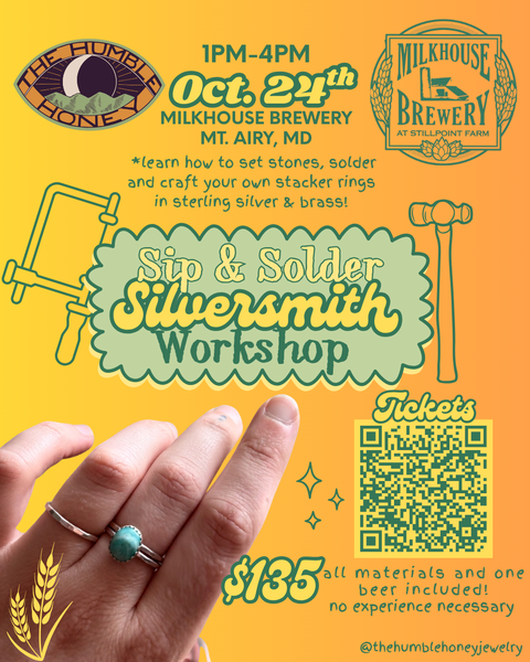 Sip & Solder|Beginner Silversmithing Workshop Oct. 24th Milkhouse Brewery