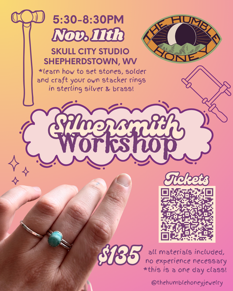Silver & Solder|Beginner Silversmithing Workshop Nov. 11th Shepherdstown