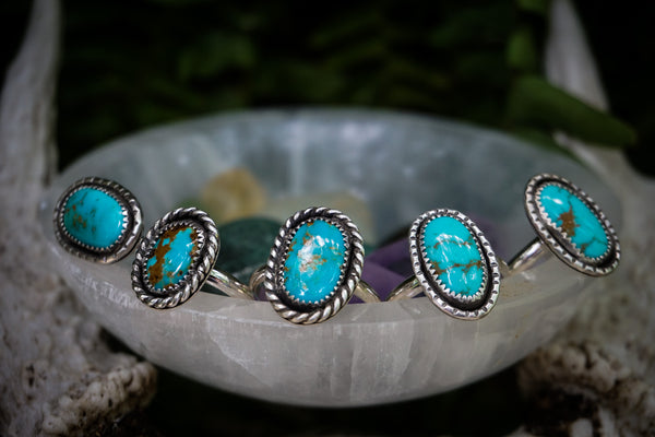 Turquoise Stacker Ring Size 8 1/2