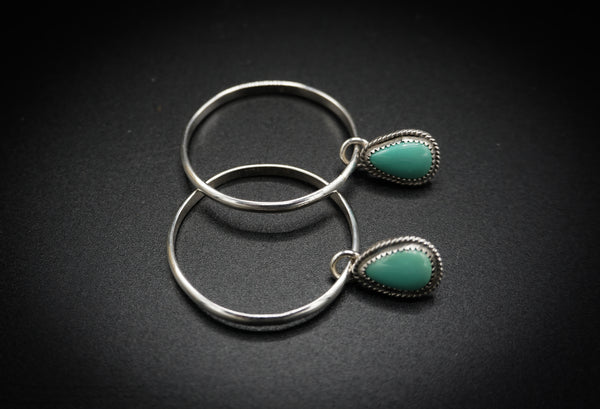 Turquoise Hoop Earrings 2