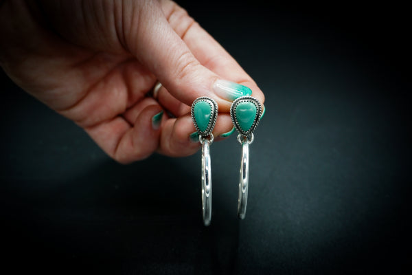 Turquoise Hoop Earrings 2