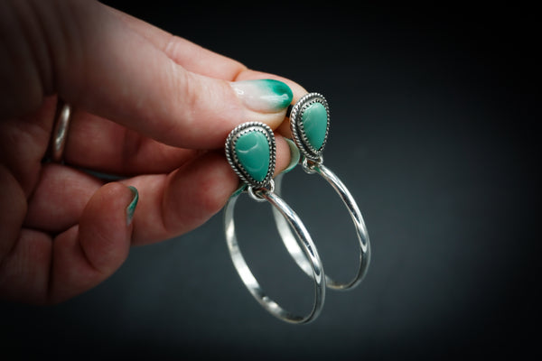 Turquoise Hoop Earrings 2