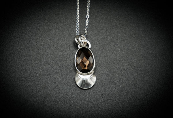 Smoky Quartz Luna Necklace