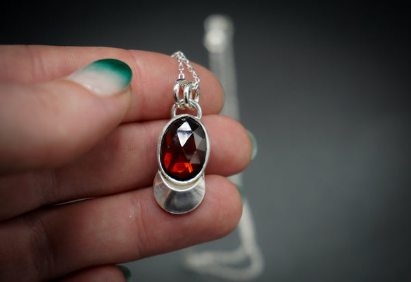 Garnet Luna Necklace