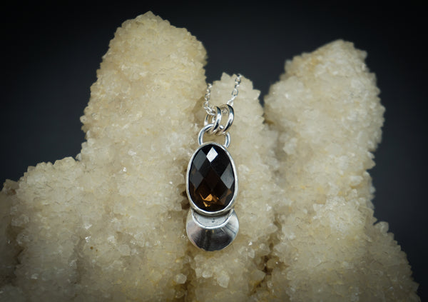 Smoky Quartz Luna Necklace