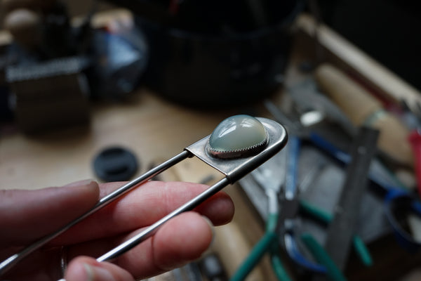 Safety Pin Chalcedony