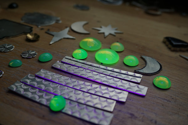 Uranium Glass Cauldron Kitchen Witchin' Necklace