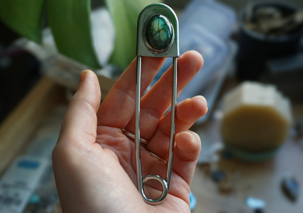 Safety Pin Labradorite