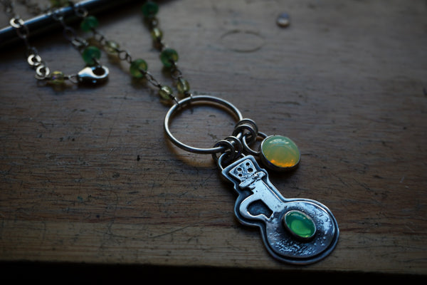 Uranium Glass Potion Kitchen Witchin' Necklace