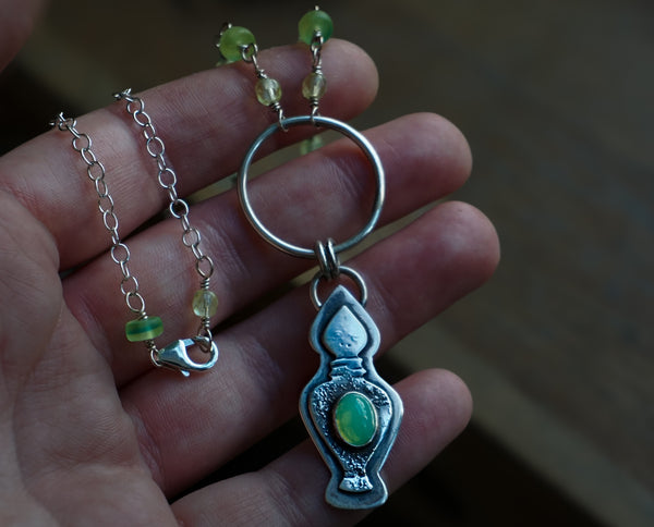 Uranium Glass Potion Kitchen Witchin' Necklace