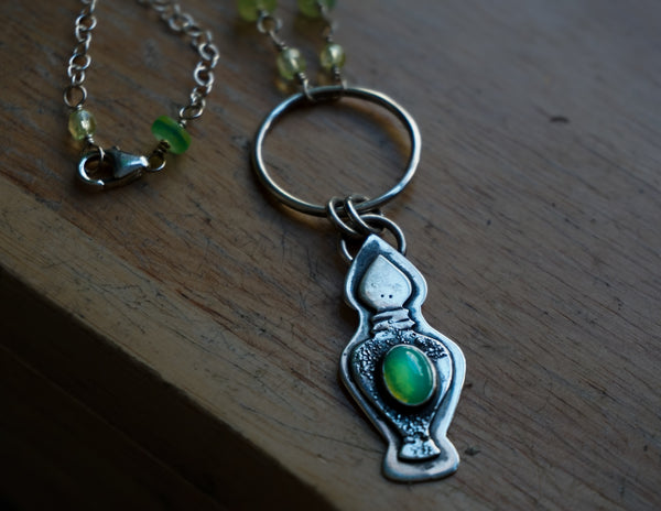 Uranium Glass Potion Kitchen Witchin' Necklace