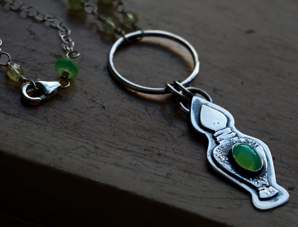 Uranium Glass Potion Kitchen Witchin' Necklace