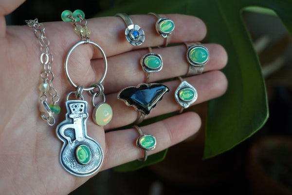 Uranium Glass Potion Kitchen Witchin' Necklace