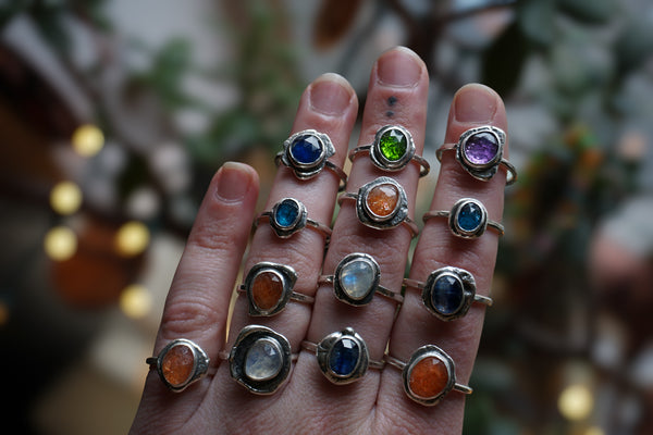 Pebble Stone Stacker Rings