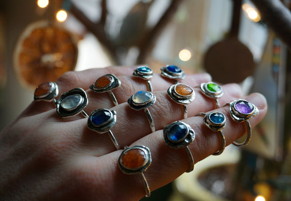 Pebble Stone Stacker Rings