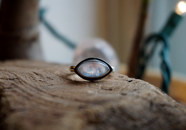 Moonstone Eye Ring|Size 6.5