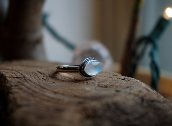 Moonstone Eye Ring|Size 6.5