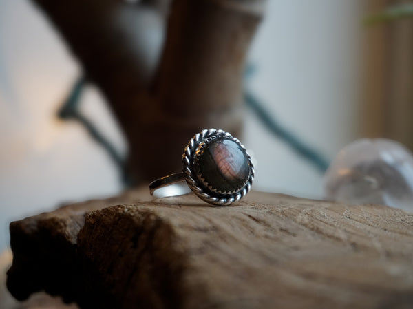 Purple Labradorite Ring|Size 5.75