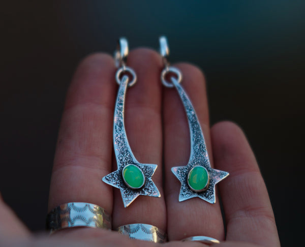 Uranium Glass Luna & Lucida Earrings