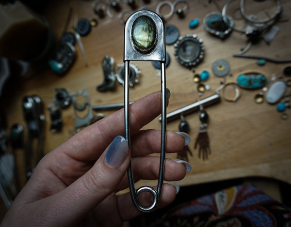 Safety Pin Labradorite