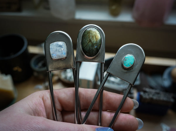 Safety Pin Turquoise