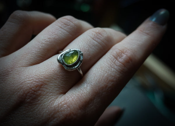 Pebble Stone Stacker Vesuvianite Size 7 1/2