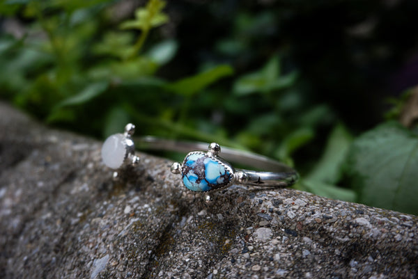 Crescent Cuff Turquoise & Moonstone