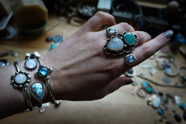 Lunar Compass Cuff Moonstone