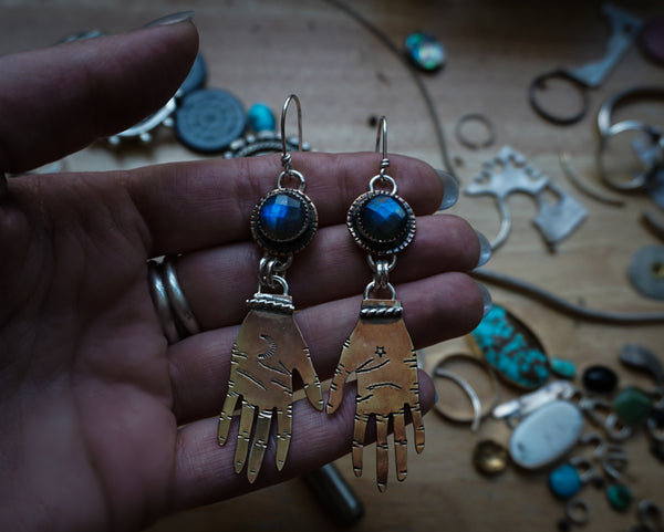 These Hands Labradorite Earrings