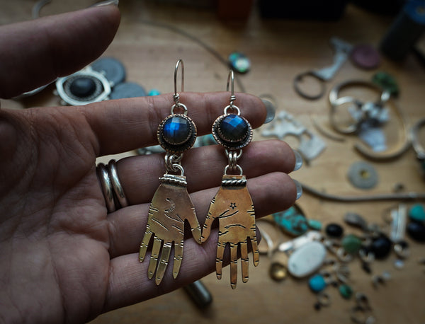 These Hands Labradorite Earrings