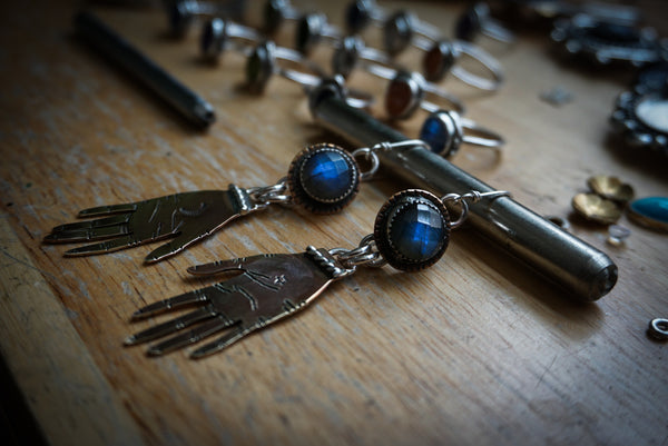 These Hands Labradorite Earrings