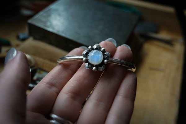 Lunar Compass Cuff Moonstone