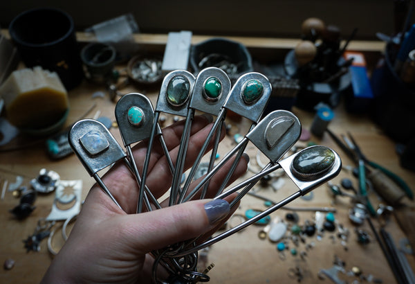 Safety Pin Rutilated Quartz