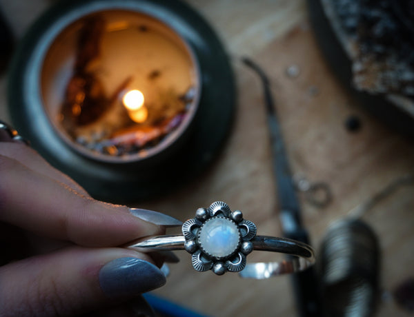 Lunar Compass Cuff Moonstone