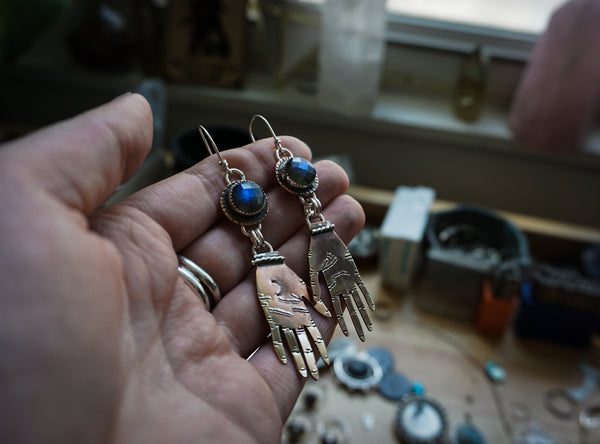 These Hands Labradorite Earrings