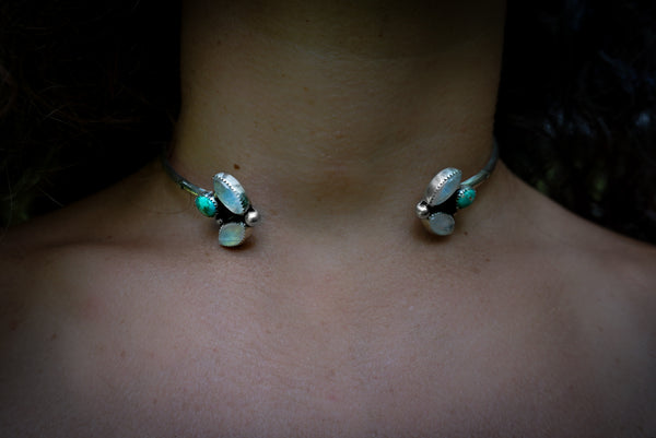 Ocean Empress Moonstone Neck Cuff