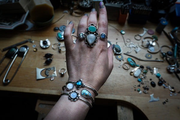 Lunar Compass Cuff Moonstone