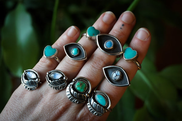 Woodland Turquoise Ring Size 8 1/2