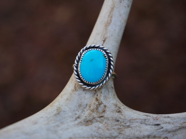 Turquoise Stacker Ring Size 8
