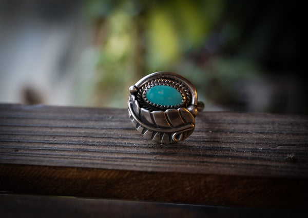Woodland Turquoise Ring Size 8 1/2